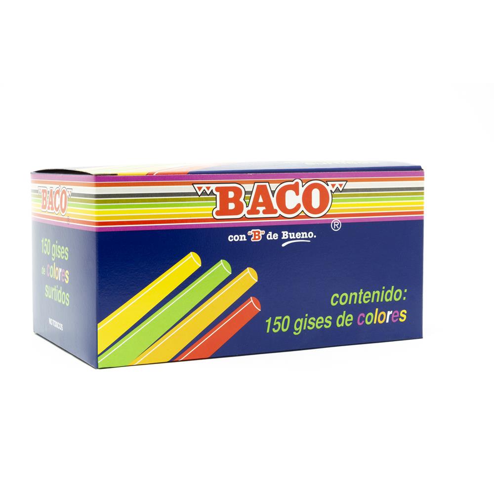 gises de colores baco 150 piezas