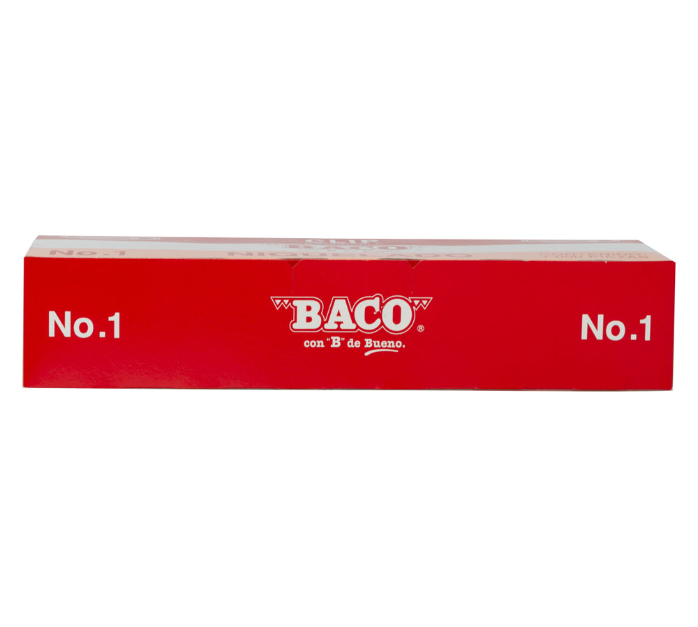 Clip | Niquelado - #1 | BACO | 10 cajas c/ 1000 piezas c/u
