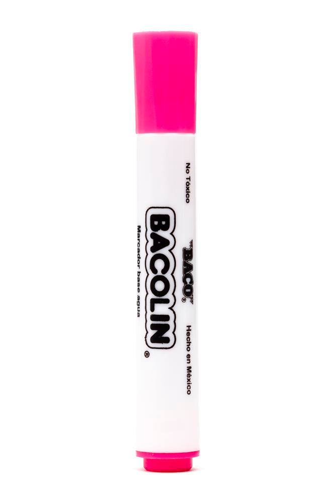 Marcador Base Agua Bacolín | Rosa | BACO | 12 pzas