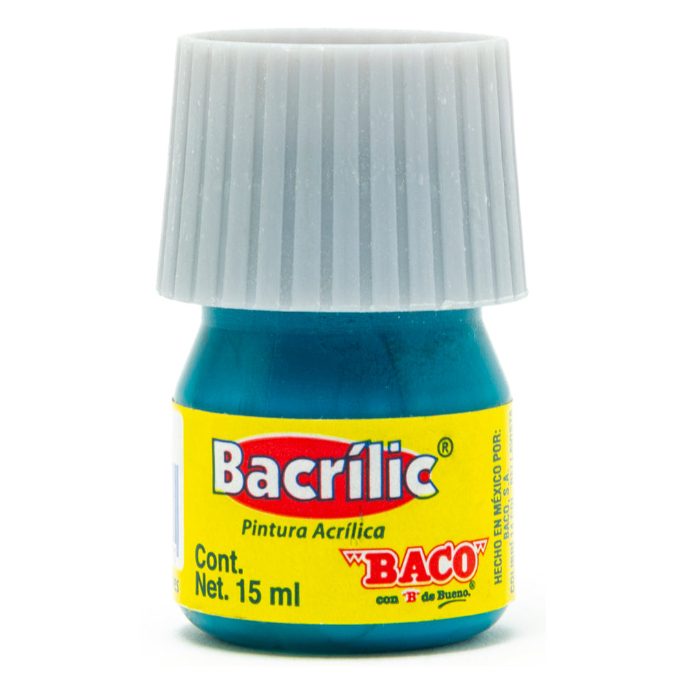 Pintura Acrílica Bacrilic | 365 | BACO | Azul Turquesa | 10 frascos