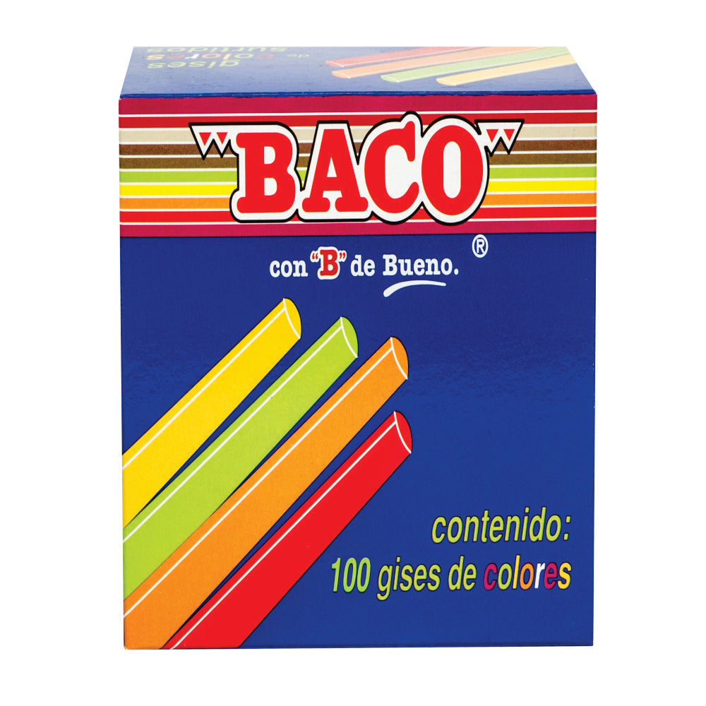 gises de colores baco 100 piezas