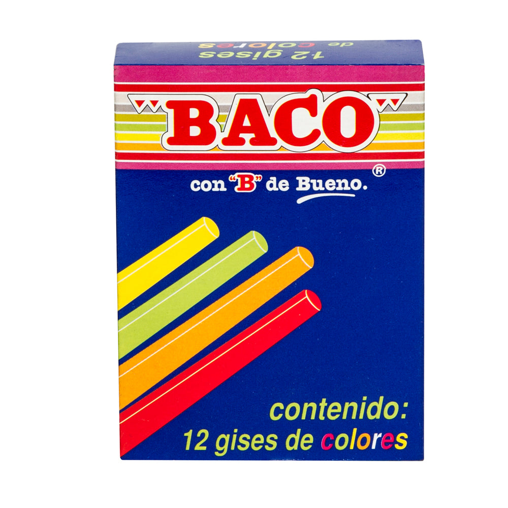 gises de colores baco 12 piezas