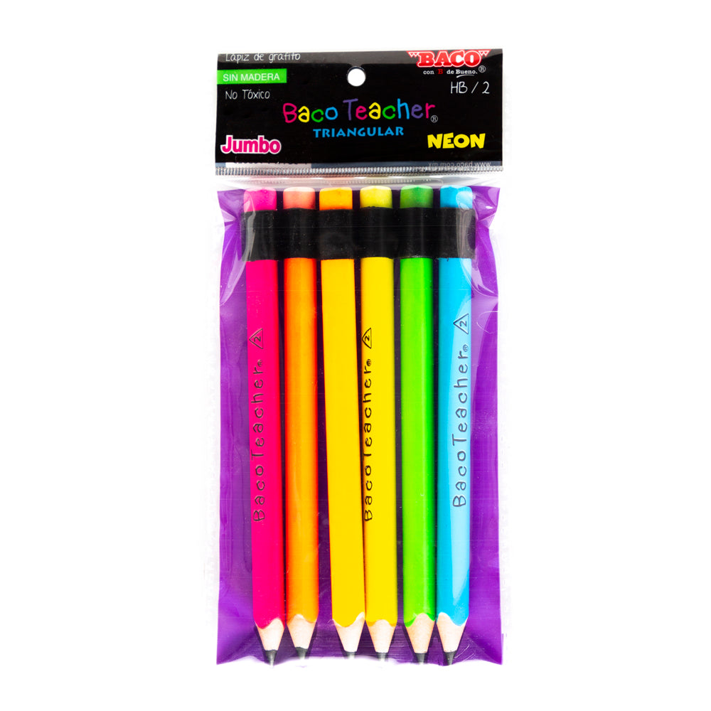 Lápiz Entrenador baco Teacher HB2 6 piezas