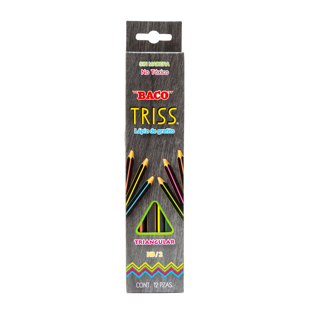 lapiz triangular hb / 2 | triss 12 piezas