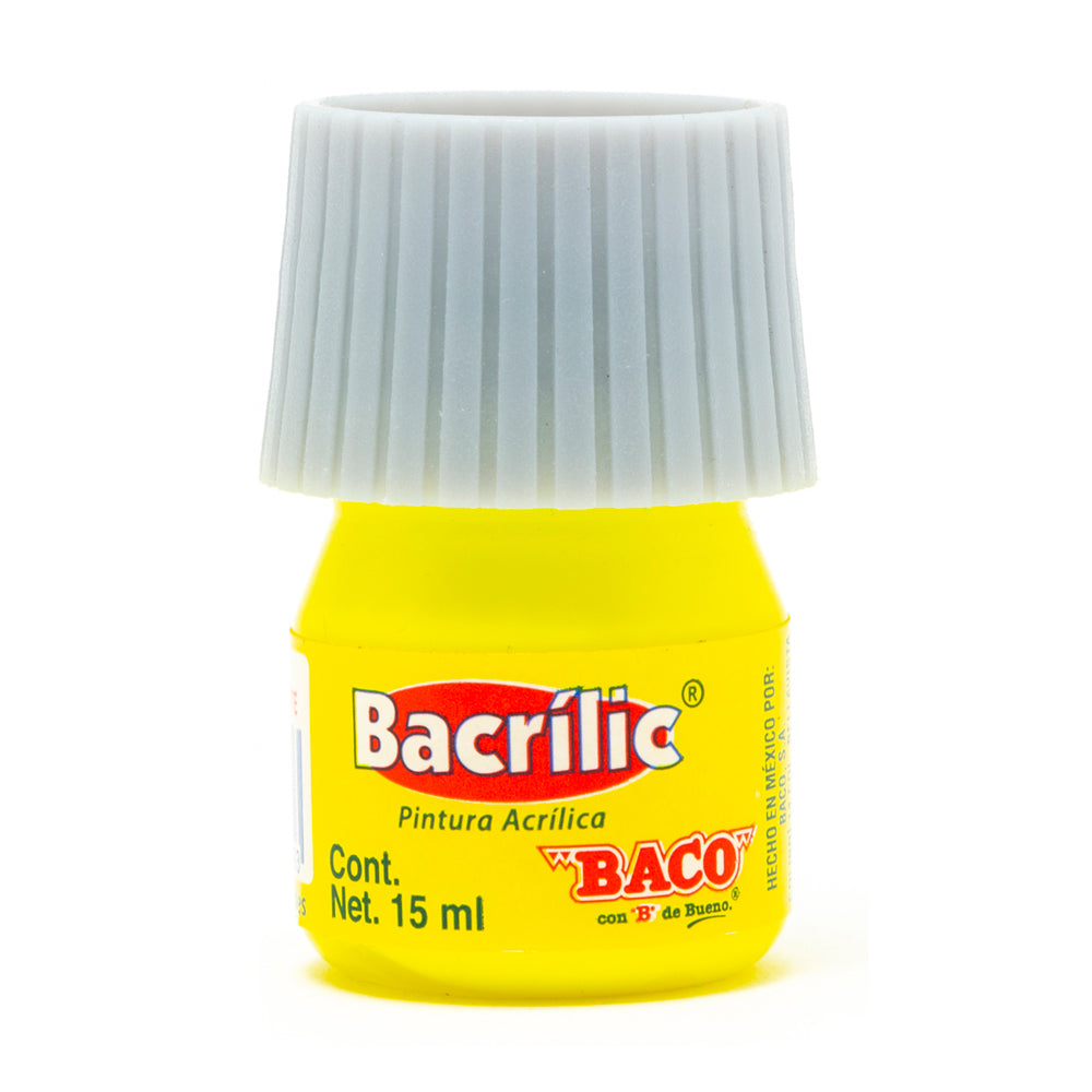 Pintura Acrílica Bacrilic 301 Amarillo Fluorescente de BACO