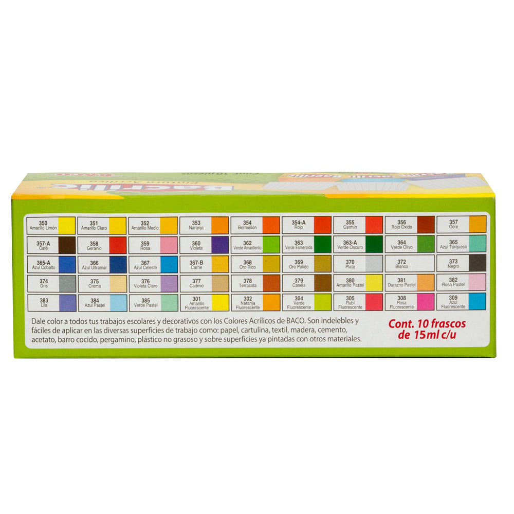 Pintura Acrílica Bacrilic 305 Rubí Fluorescente de BACO