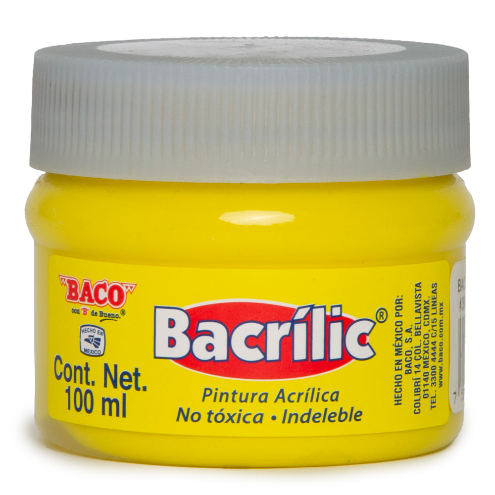 Pintura Acrílica Bacrilic 350 Amarillo Limón de BACO