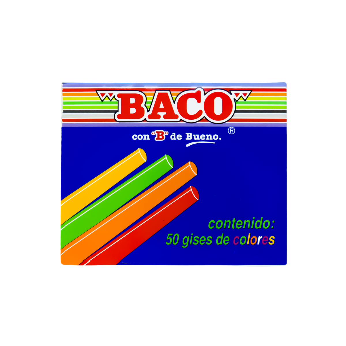 Gises de Colores BACO 50 piezas