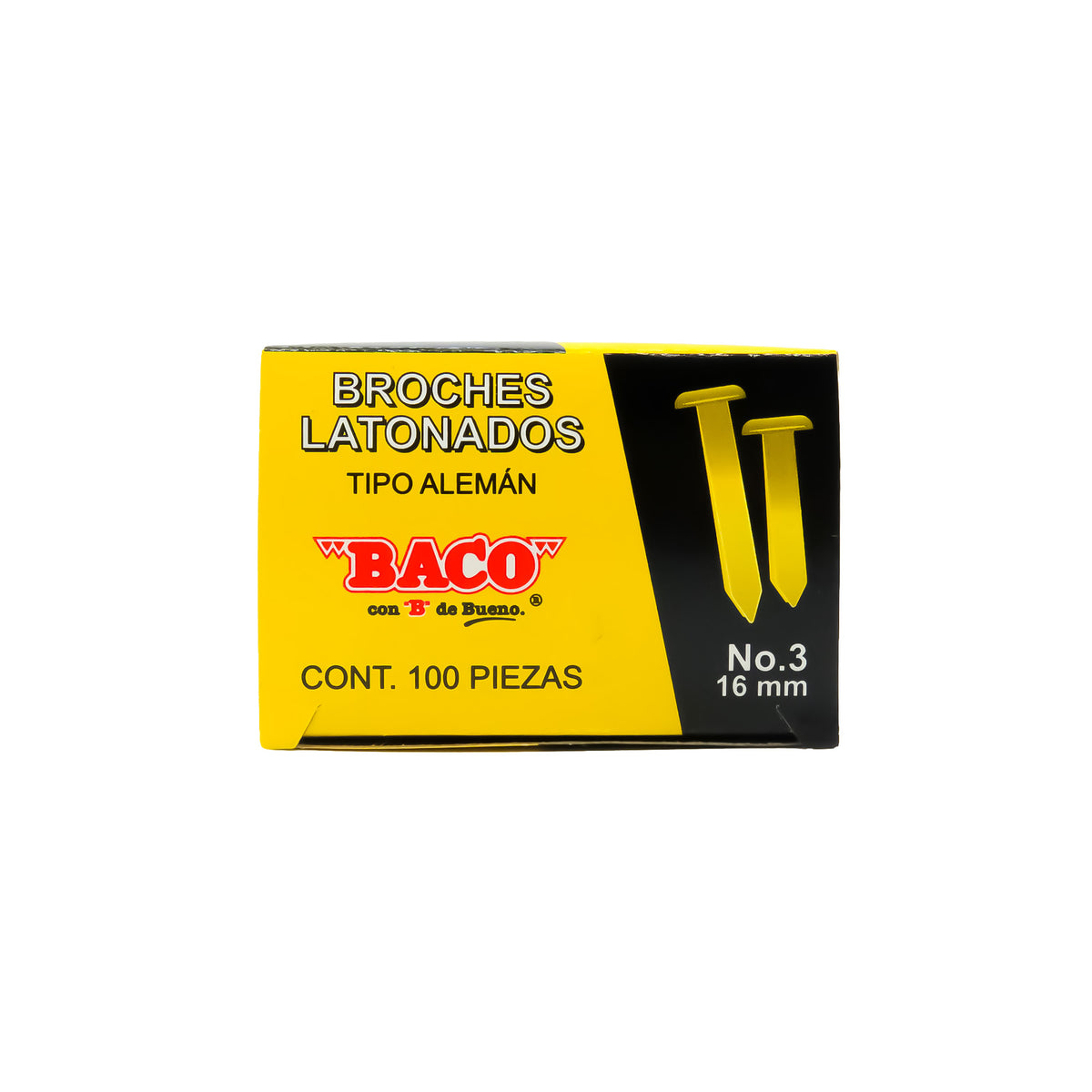 Broche Alemán B-03 BACO Caja con 100 piezas