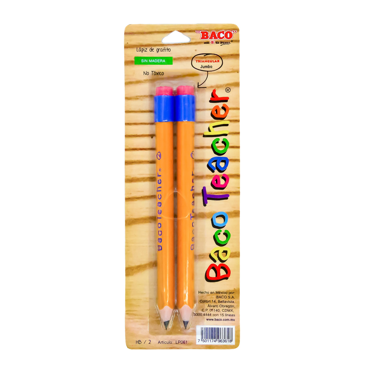 Lápiz Entrenador Bacoteacher BACO 2 piezas