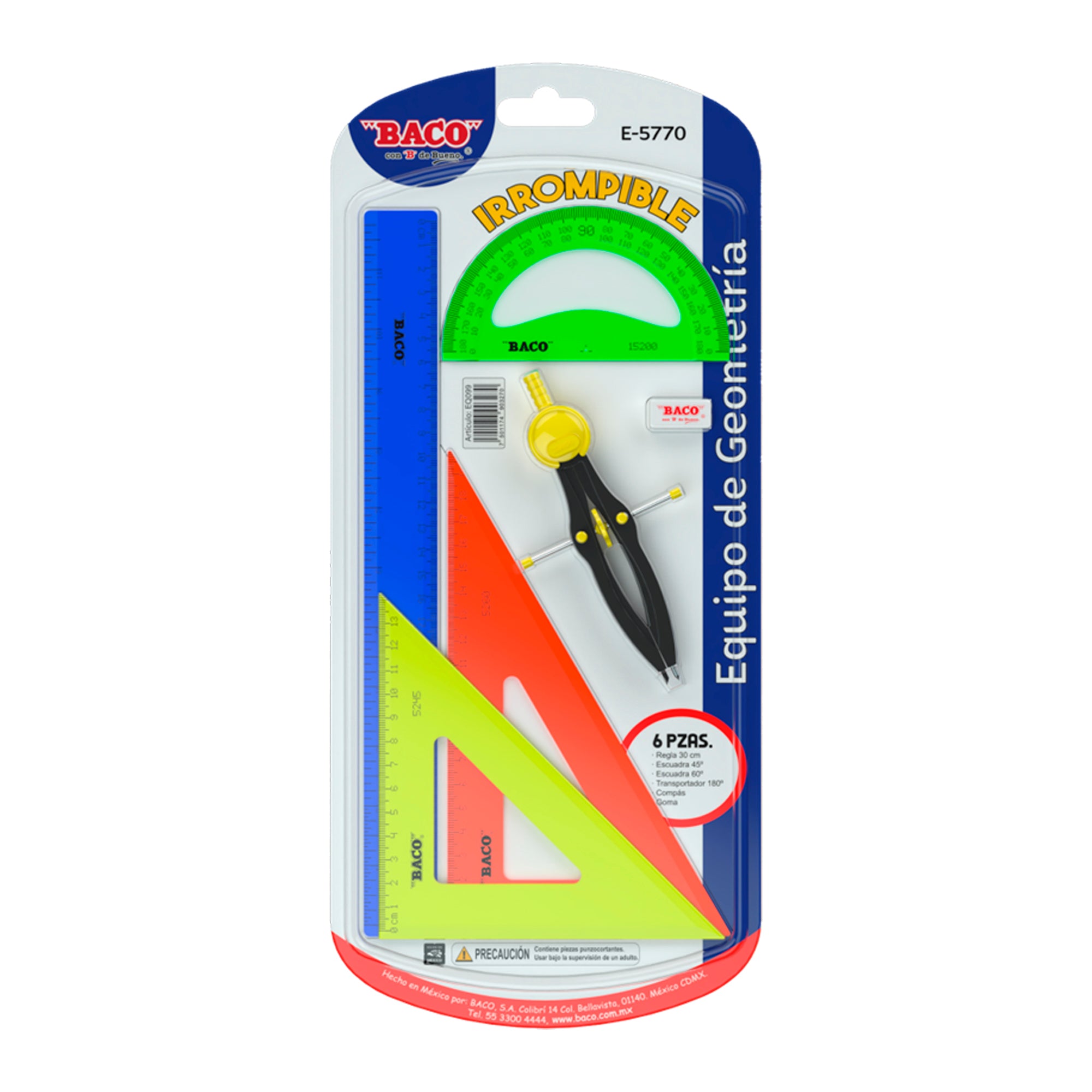 Juego Geométrico Neón Irrompible E-5770