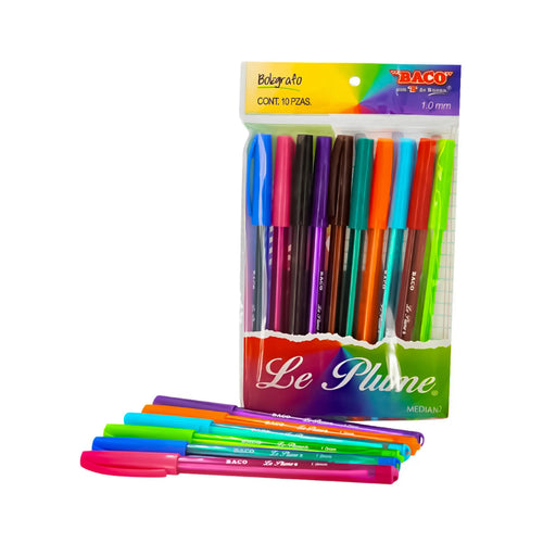 Bolígrafo Le Plume Fashion BACO 10 colores surtidos