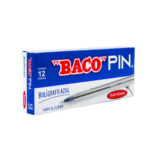 Bolígrafo Bacopin Azul Baco caja C/12 piezas