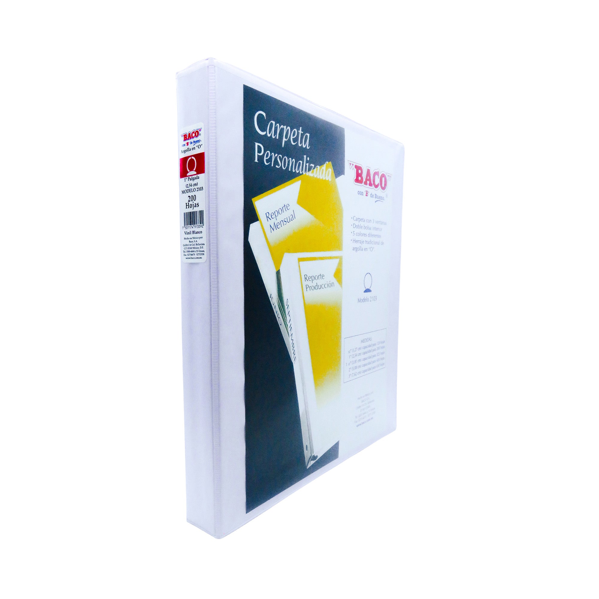 Carpeta de Vinil 2103 Blanco BACO 1 pza