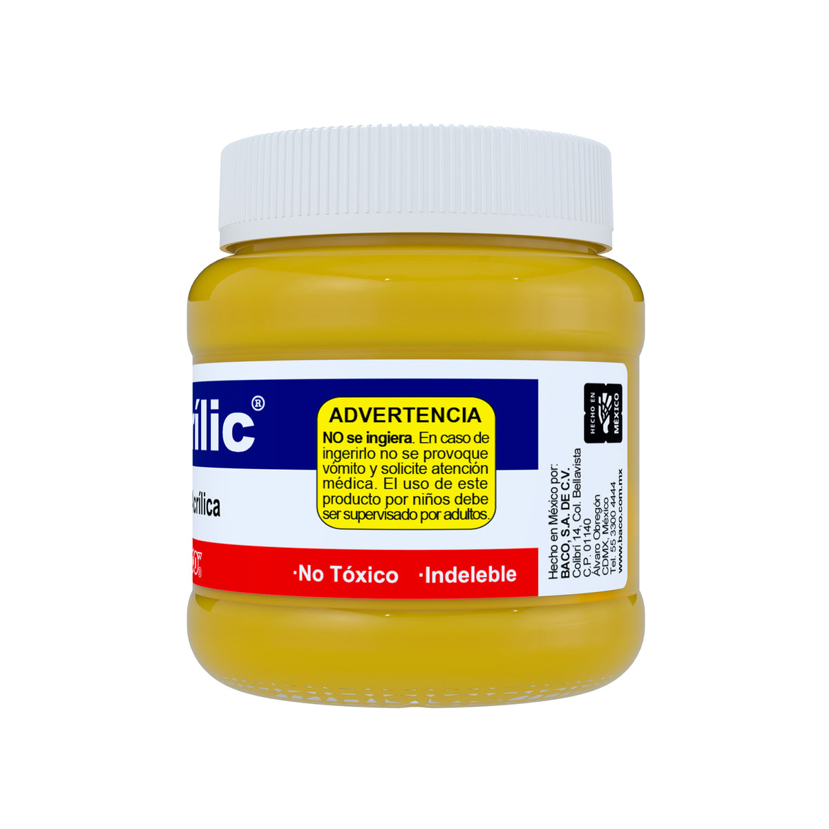 Pintura Acrílica Bacrilic 351 Amarillo Claro BACO 250ml
