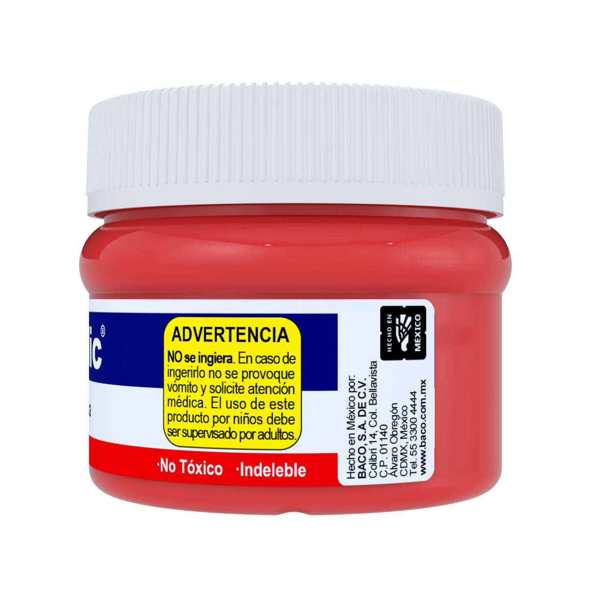 Pintura Acrílica Bacrilic 355 Carmín BACO Rojo 100ml