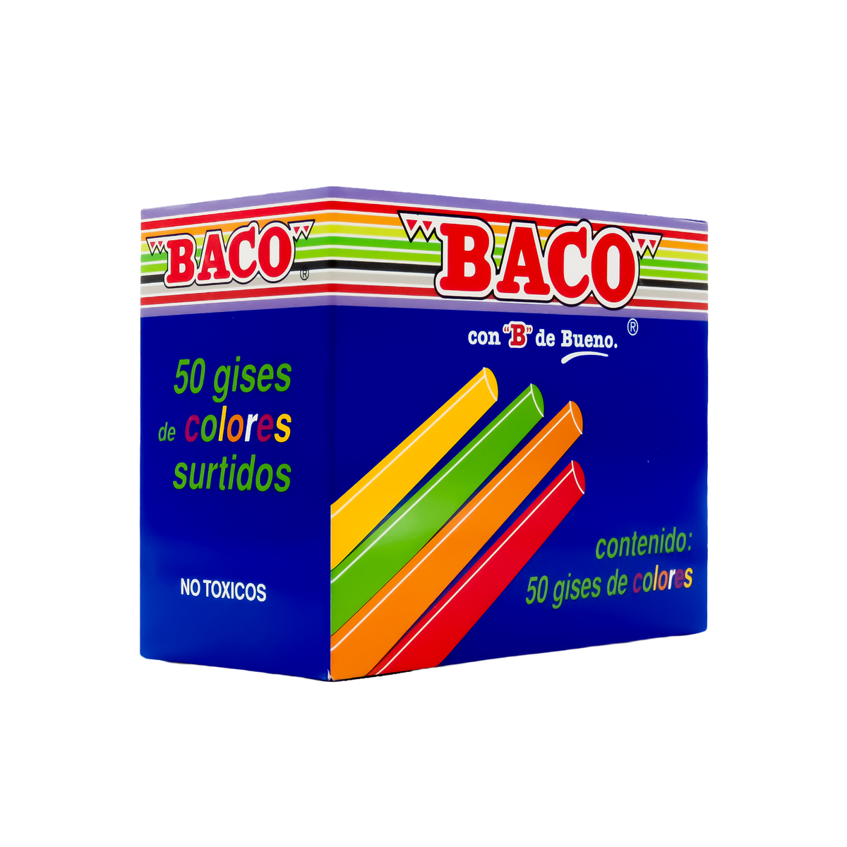 Gises de Colores BACO 50 piezas