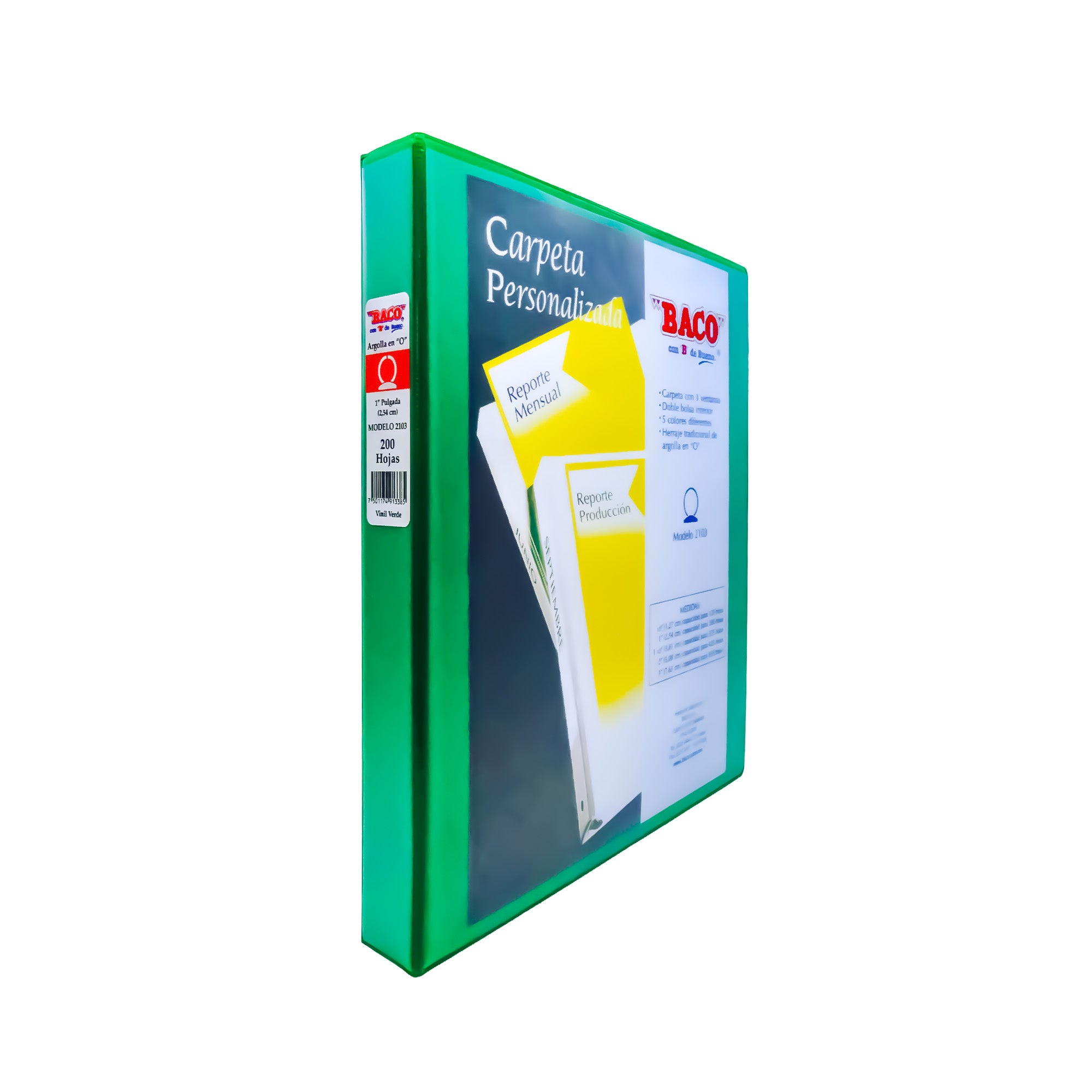 Carpeta de Vinil 2103 Verde BACO 1 pza