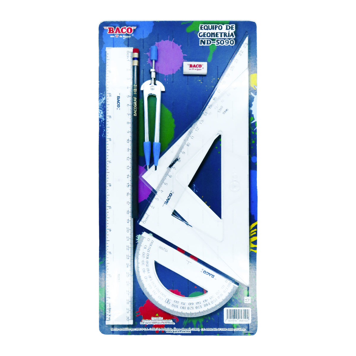 Juego Geométrico E-5090 BACO Bolsa con 1 pieza