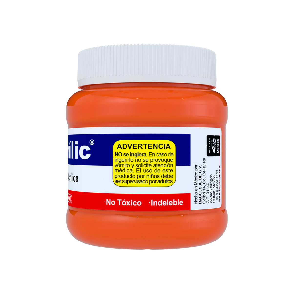 Pintura Acrílica Bacrilic 353 Naranja BACO 250ml