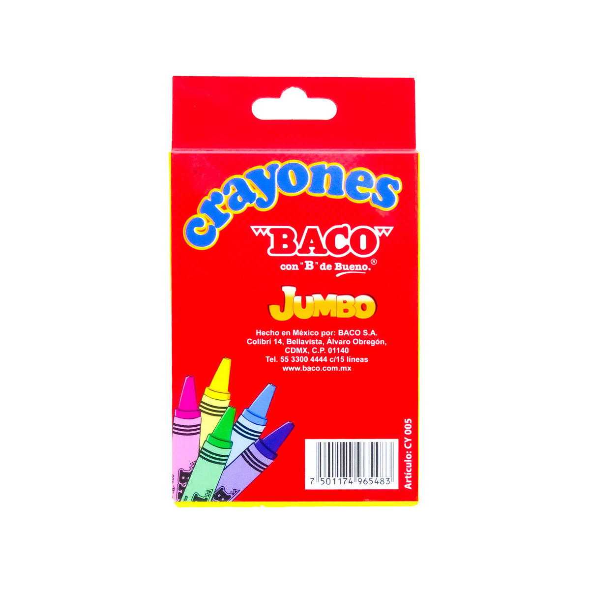 Crayón Jumbo BACO 12 Piezas