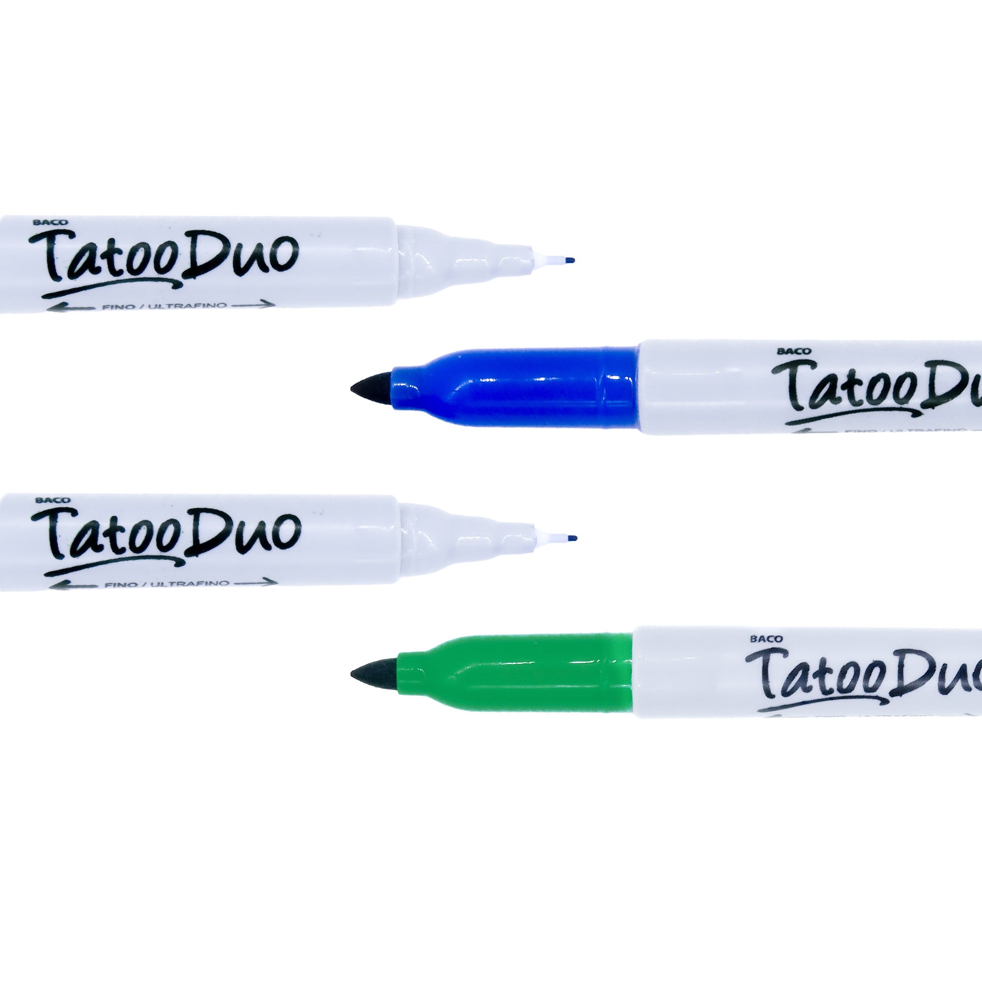 Marcador Permanente Tatoo Duo Blist. C/4 Ng-Rj-Az.Vd