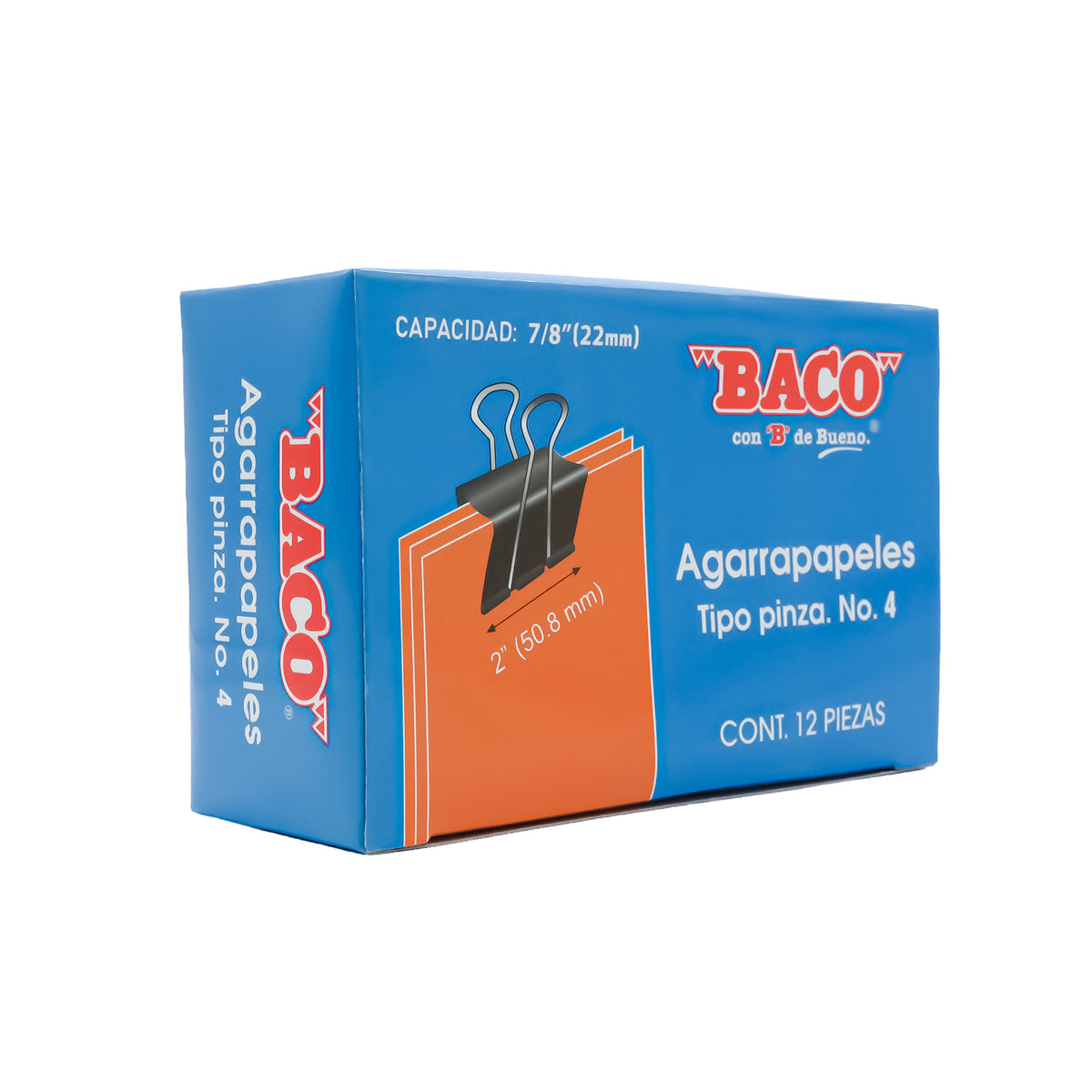 Broche Tipo Pinza No.4 BACO Negro 12 piezas