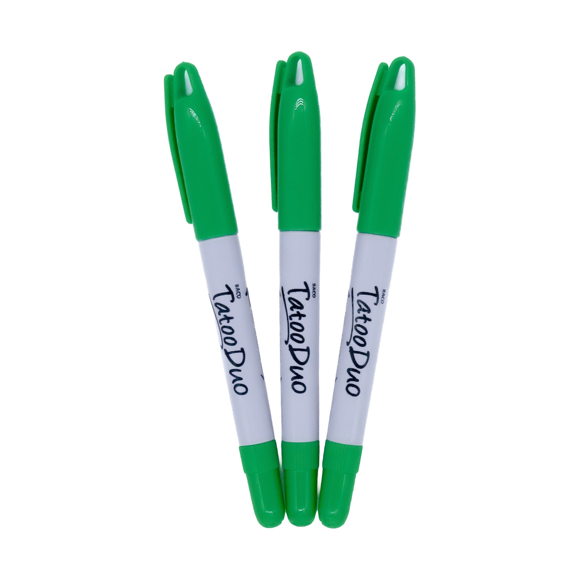 Marcador Permanente Tatoo Duo Verde | Caja /10