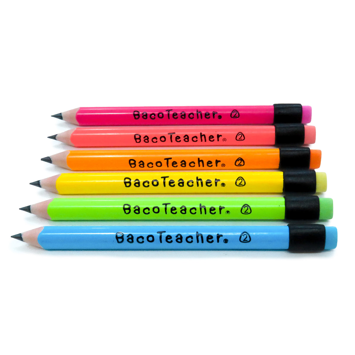 Lápiz de Grafito Bacoteacher Neón HB/2 BACO 12 pzas