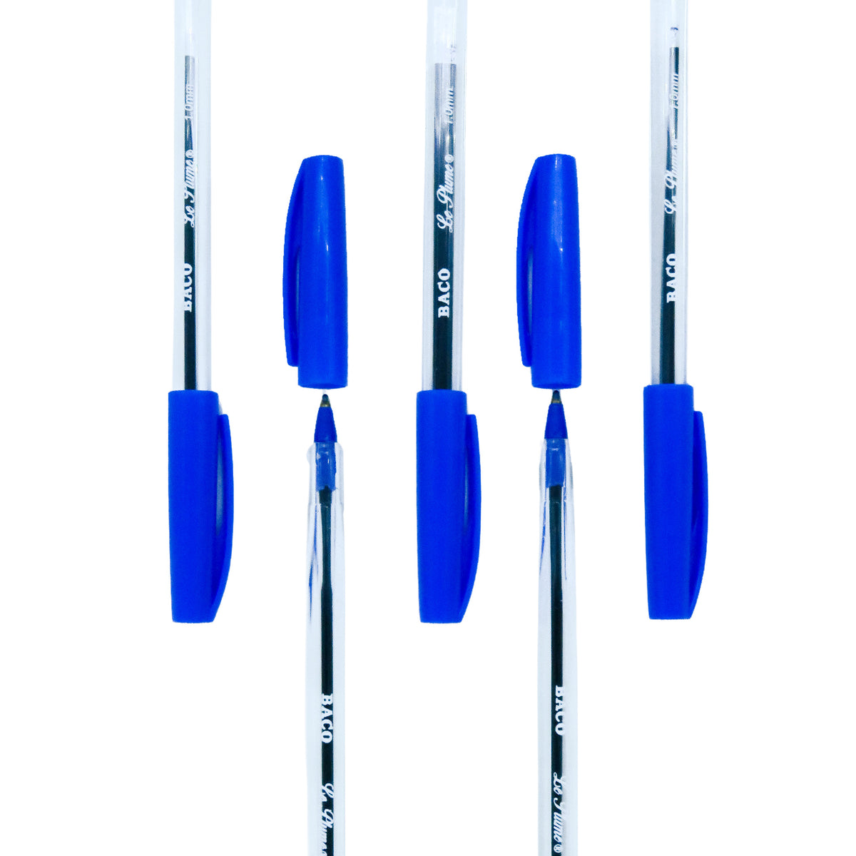 Bolígrafo Le Plume Azul BACO 12 piezas