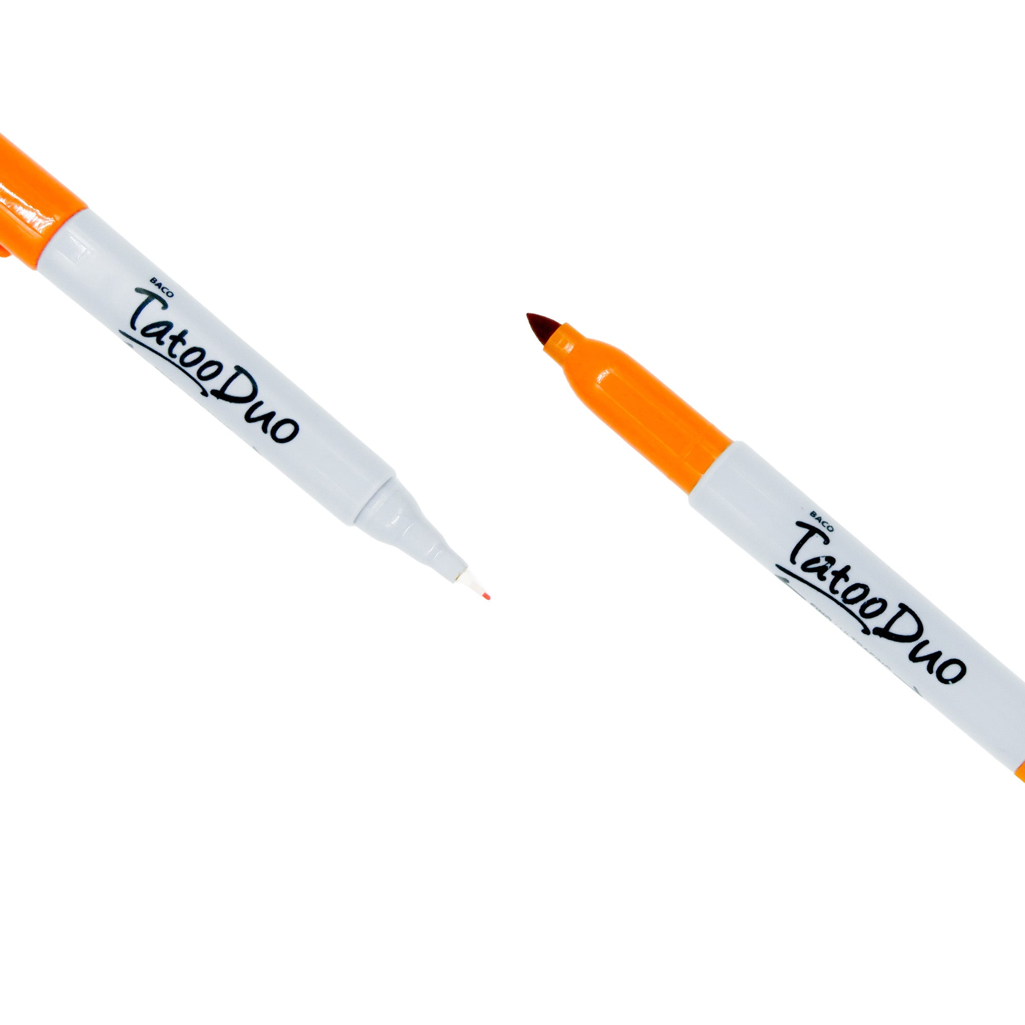 Marcador Permanente Tatoo Duo Naranja | Caja /6