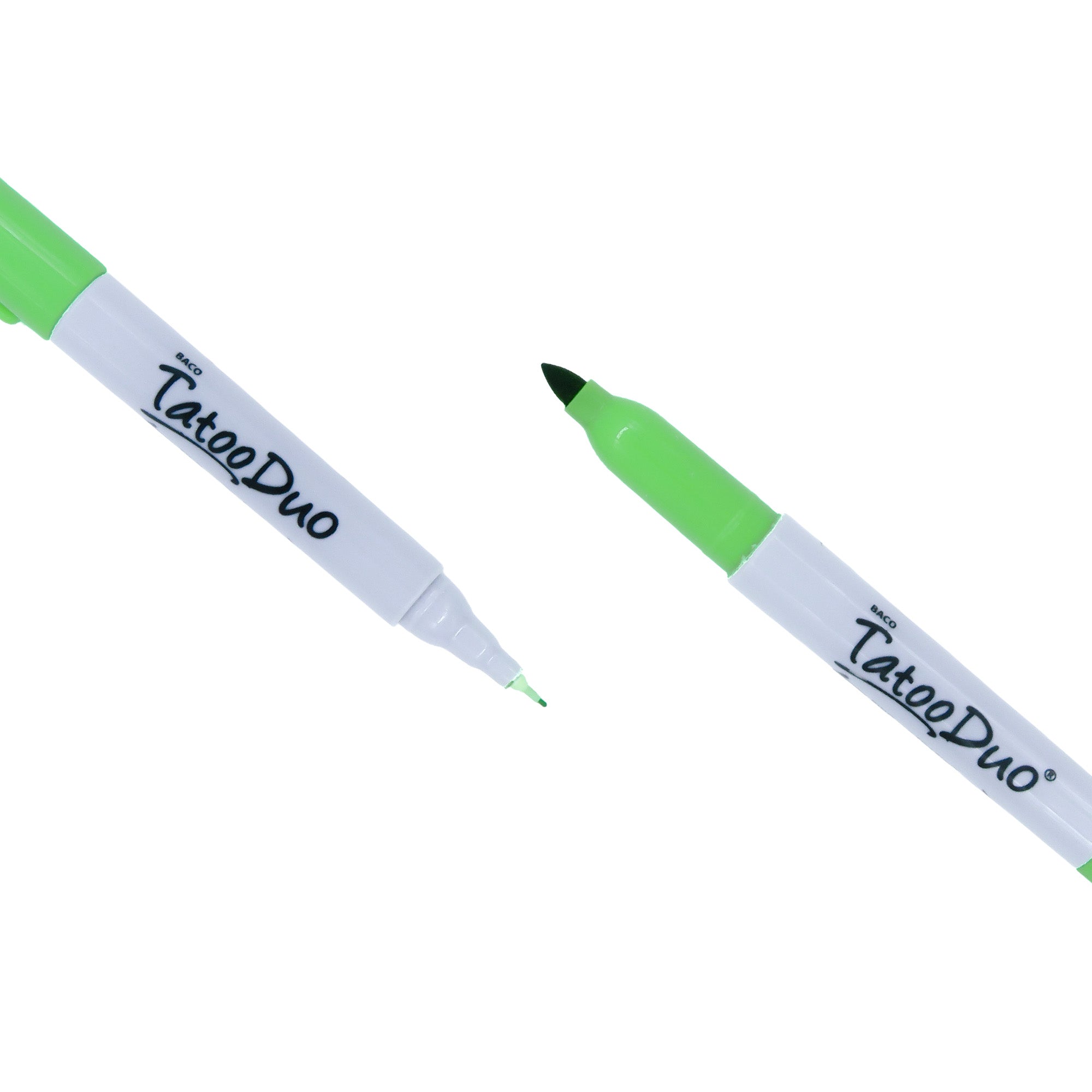 Marcador Permanente Tatoo Duo Verde Claro | Caja /6