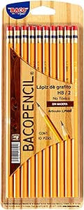 Lápiz de Grafito Bacopencil Triangular HB/2 BACO Amarillo 10 pzas