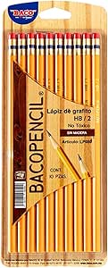 Lápiz de Grafito | Bacopencil Triangular | HB/2 | BACO | Amarillo | 10 pzas