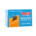 Broche Tipo Pinza | No.0 | BACO | Negro | 12 piezas