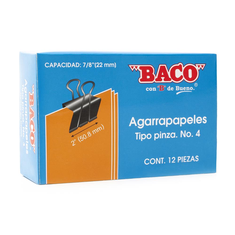 Broche Tipo Pinza | No.4 | BACO | Negro | 12 piezas