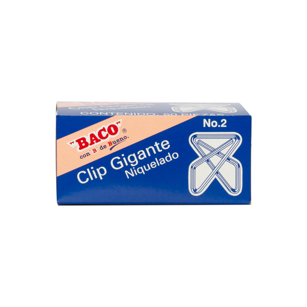 Clip Gigante #2 BACO 50 pzs