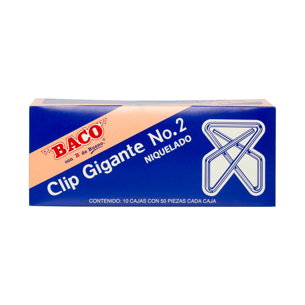 Clip Gigante #2 BACO 50 pzs