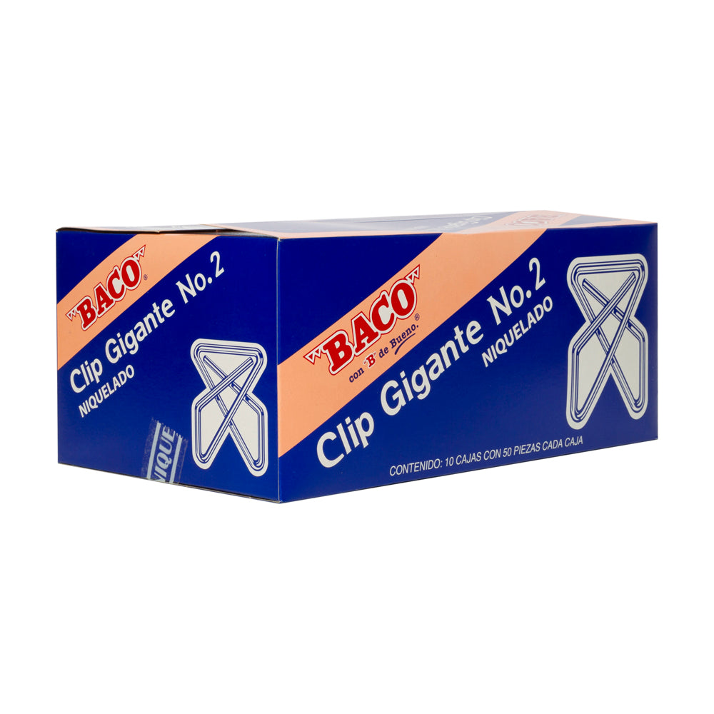 Clip Gigante #2 BACO 50 pzs