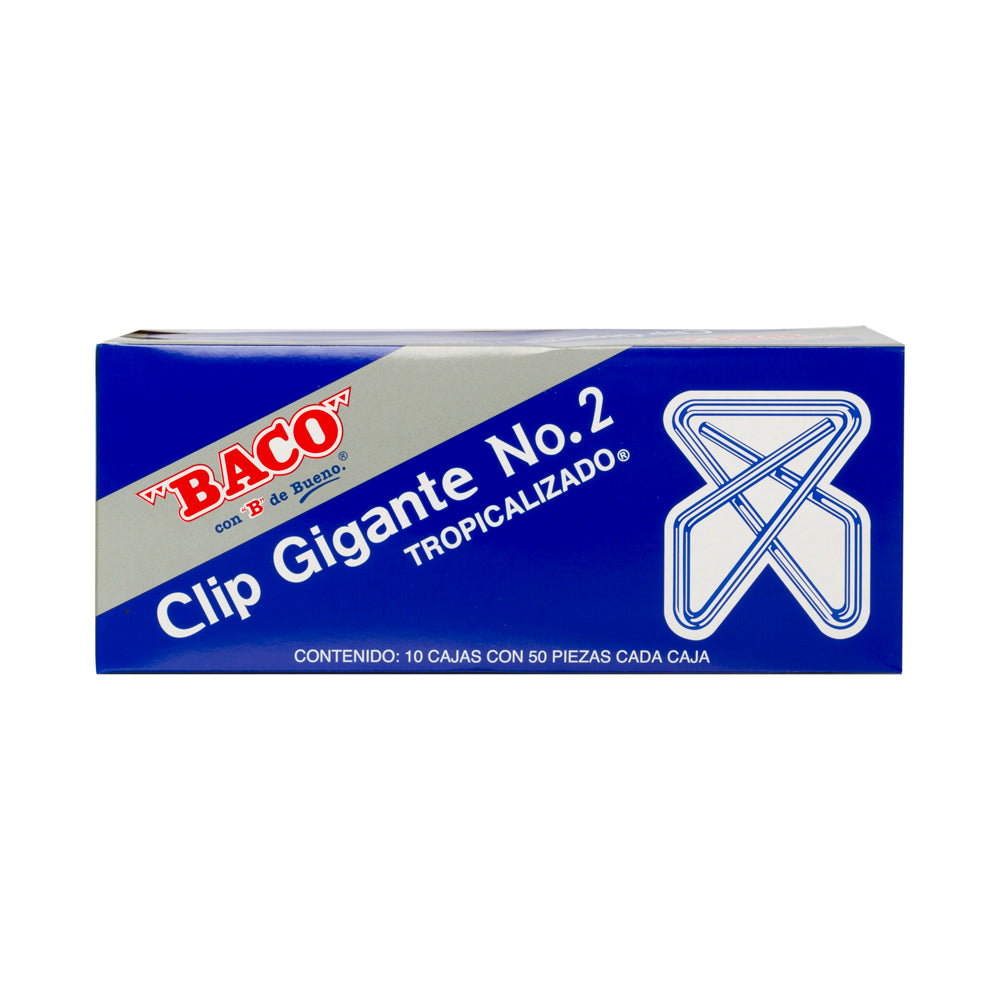 Clip Gigante #2 Zinc BACO 50 piezas