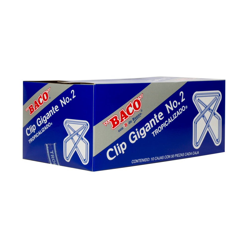 Clip Gigante #2 Zinc BACO 50 piezas