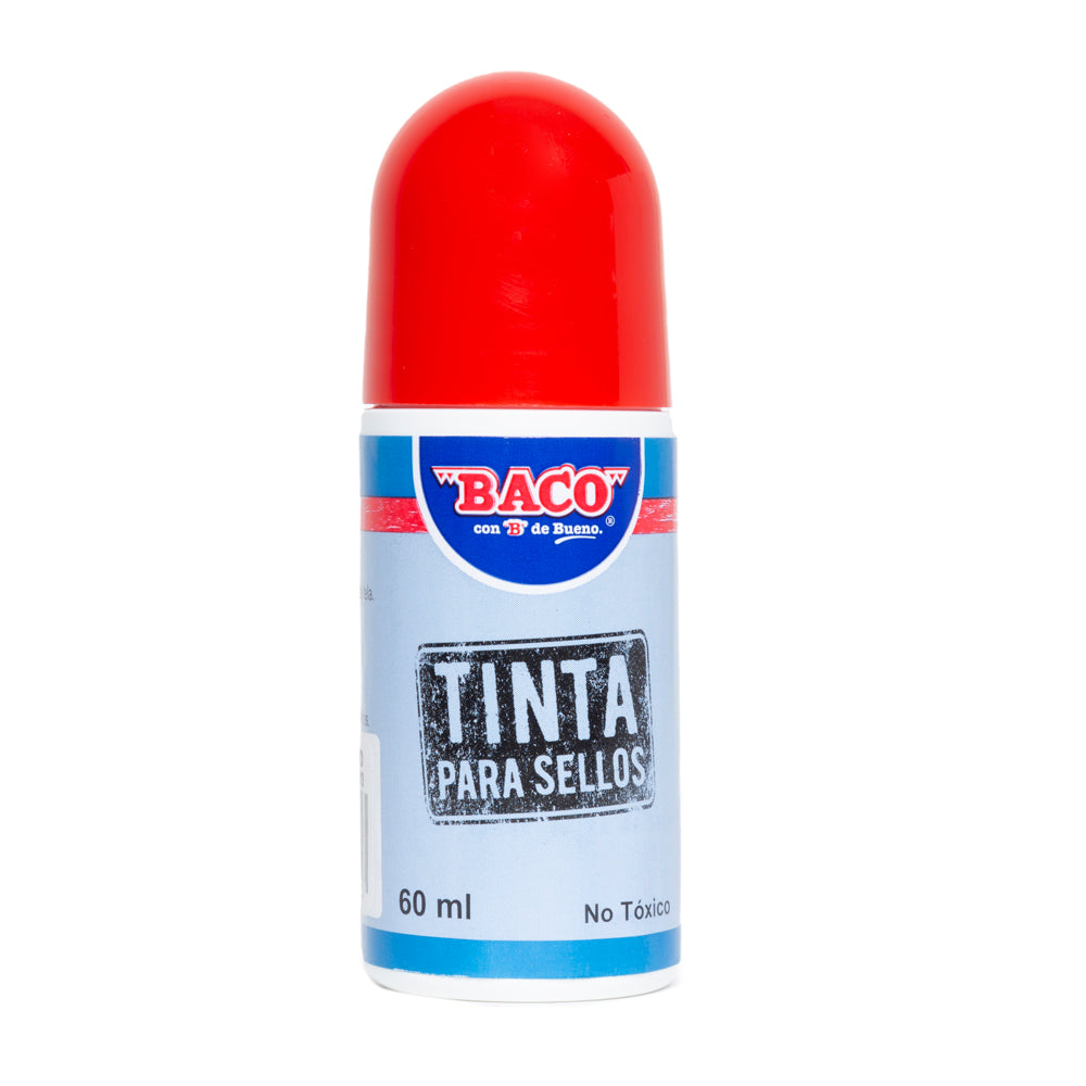 Tinta para Sellos Roja | BACO | Caja con 12 piezas