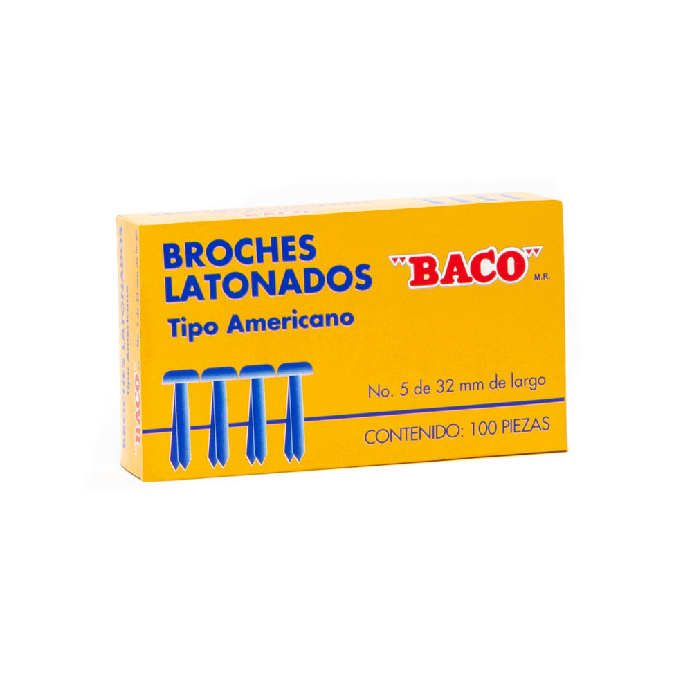 Broche Americano | BA-5 | BACO | Caja con 100 piezas