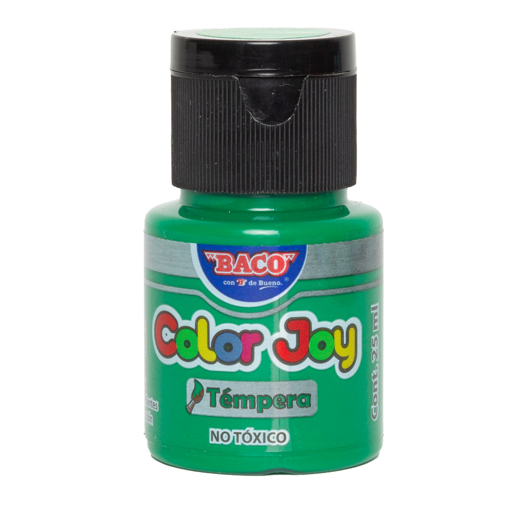 Pintura Témpera | Color Joy 62-A Verde Veronés | BACO | 10 frascos de 25 ml