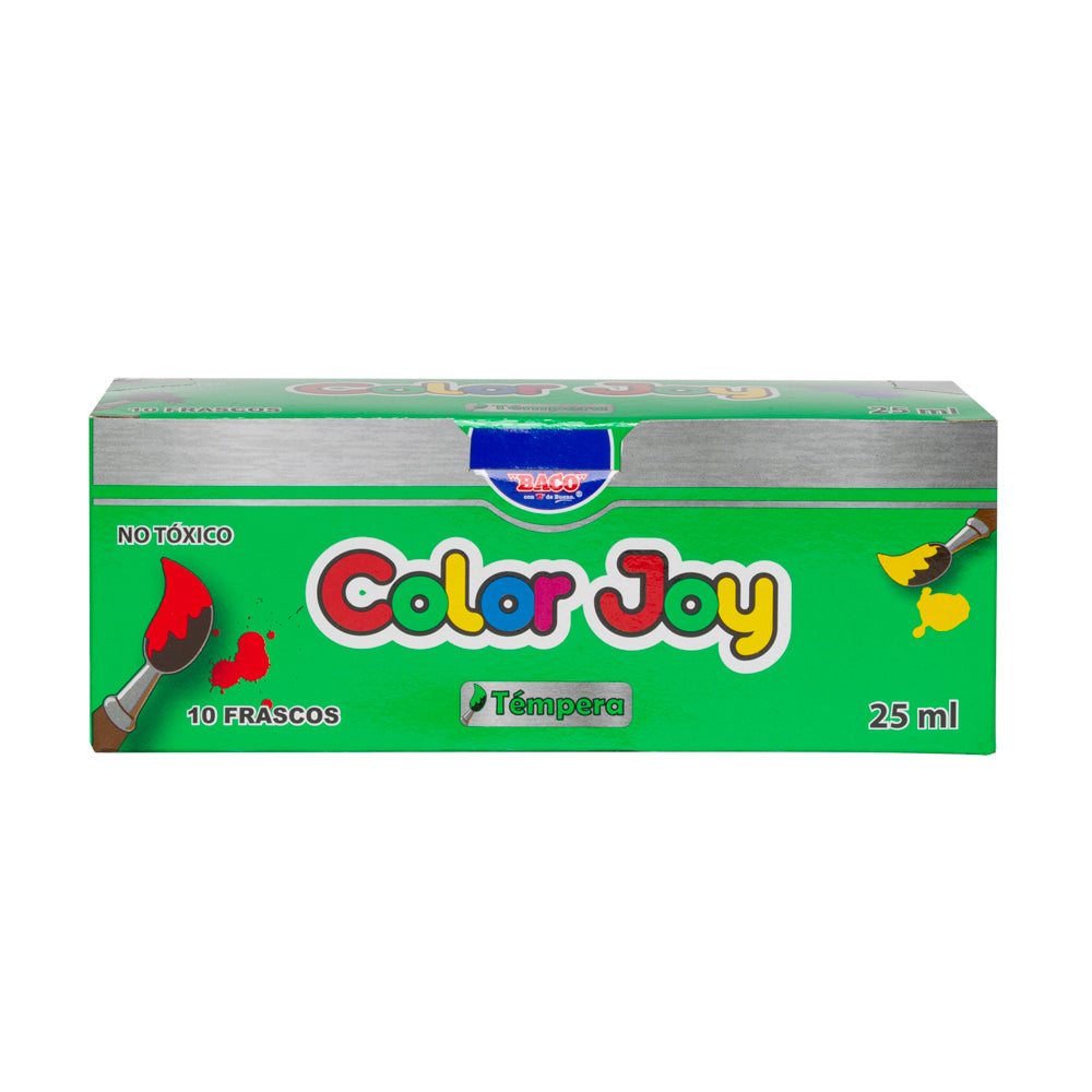 Pintura Témpera | Color Joy 63-A Verde Obscuro | BACO | 10 frascos de 25 ml