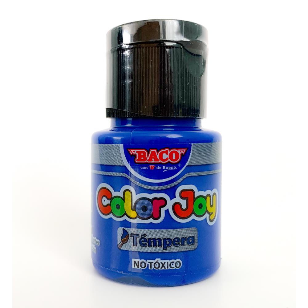 Pintura Témpera | Color Joy 65-A Azul Cobalto | BACO | 10 frascos de 25 ml