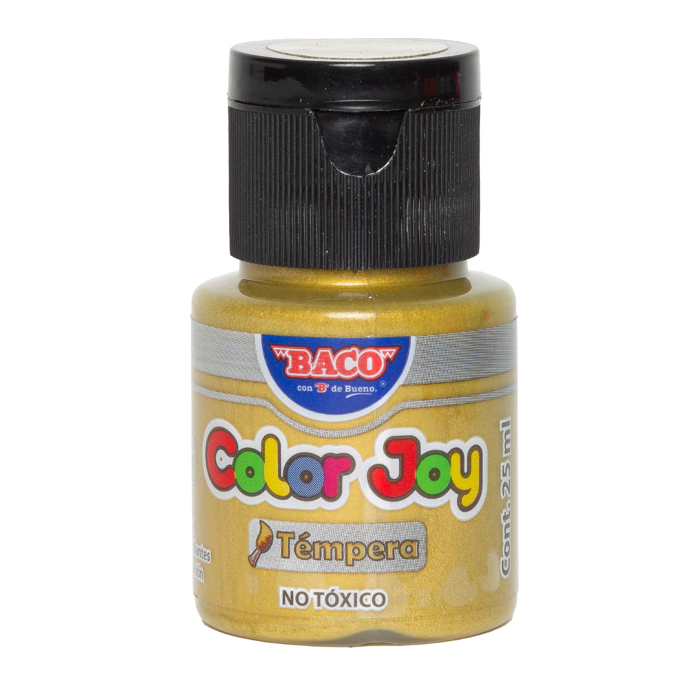 Pintura Témpera | Color Joy 68 Oro Rico | BACO | 10 frascos de 25 ml