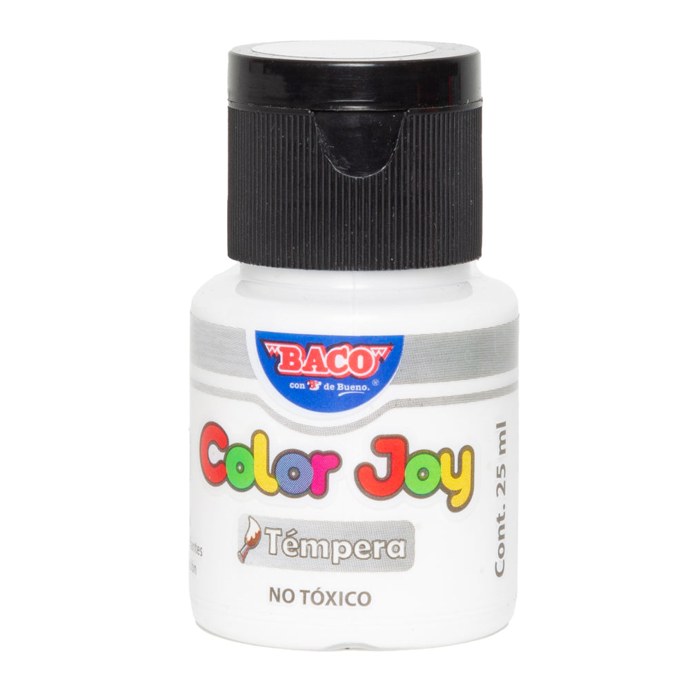 Pintura Témpera Color Joy 72 Blanco BACO 10 frascos de 25 ml