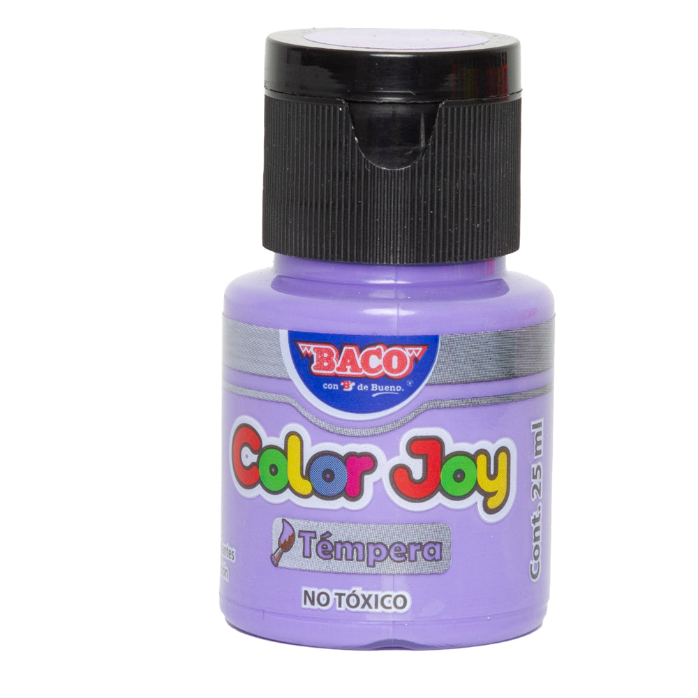 Pintura Témpera | Color Joy 83 Lila Pastel | BACO | 10 frascos de 25 ml