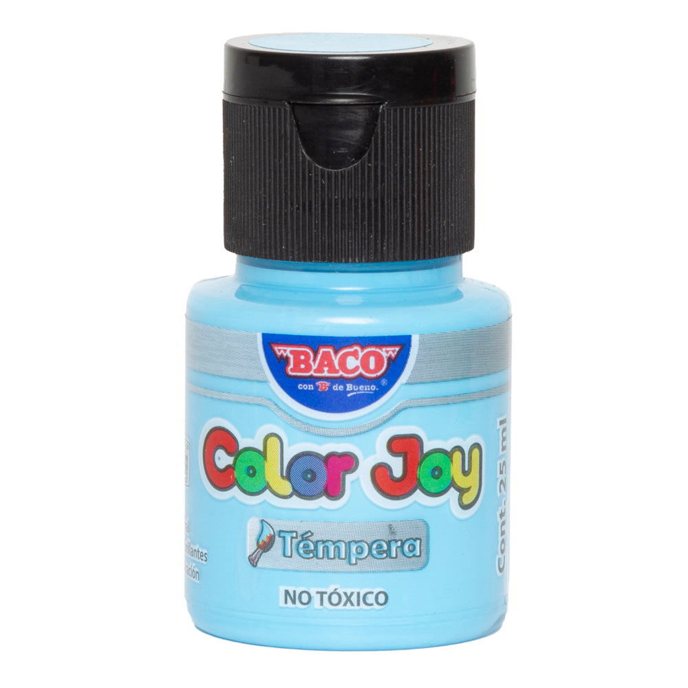 Pintura Témpera | Color Joy 84 Azul Pastel | BACO | 10 frascos de 25 ml
